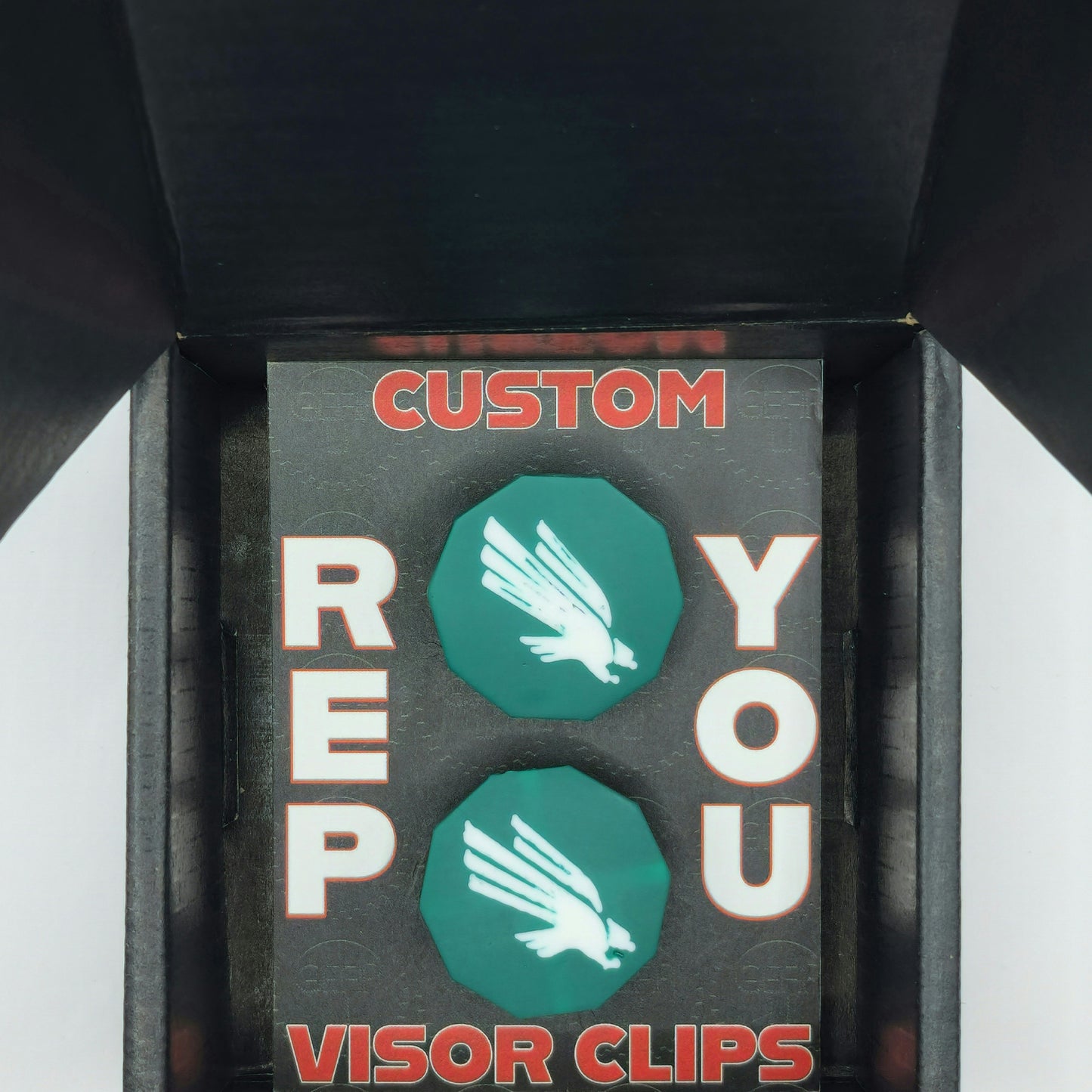 Custom Logo Visor Clips (Pair)