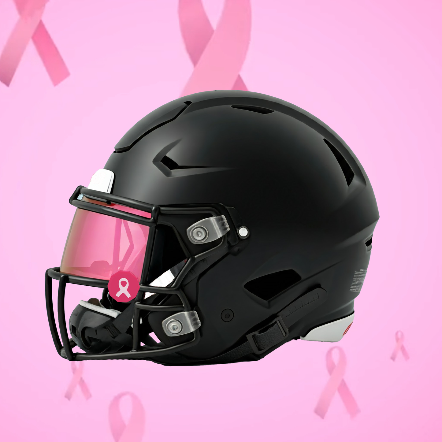 Pink Breast Cancer Awareness Ribbon visor clips