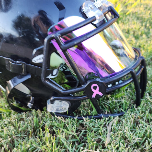 Black Breast Cancer Awareness Ribbon visor clips