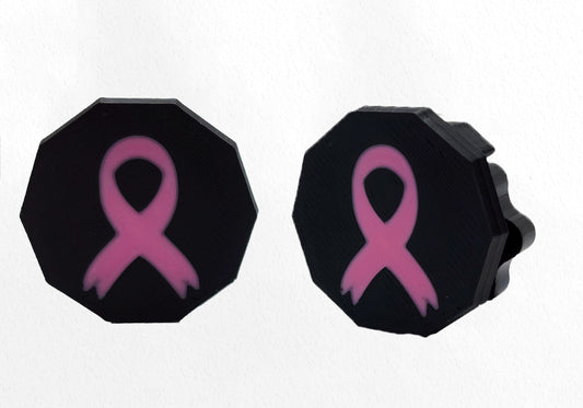 Black Breast Cancer Awareness Ribbon visor clips