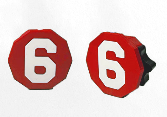 Single Number/Letter Custom Visor Clip (Pair)