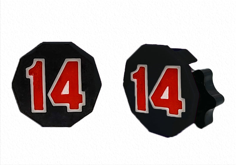 Outlined Number/Letter Visor Clips (Pair)
