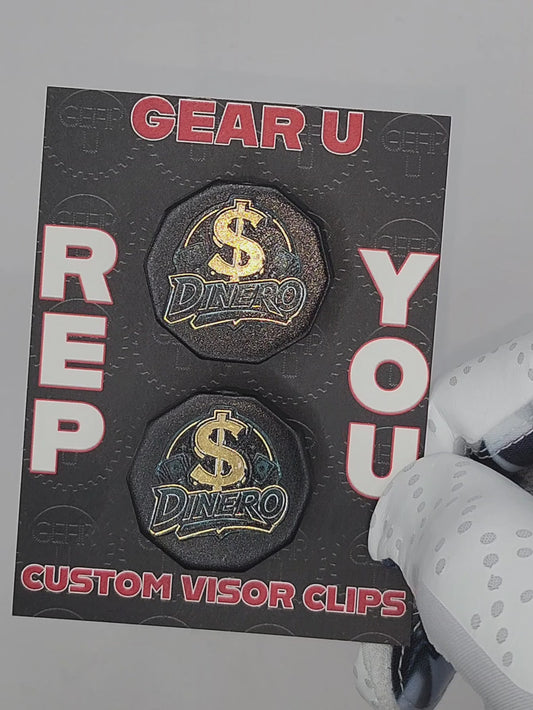 Chrome and Chrome Gold Custom Visor Clips
