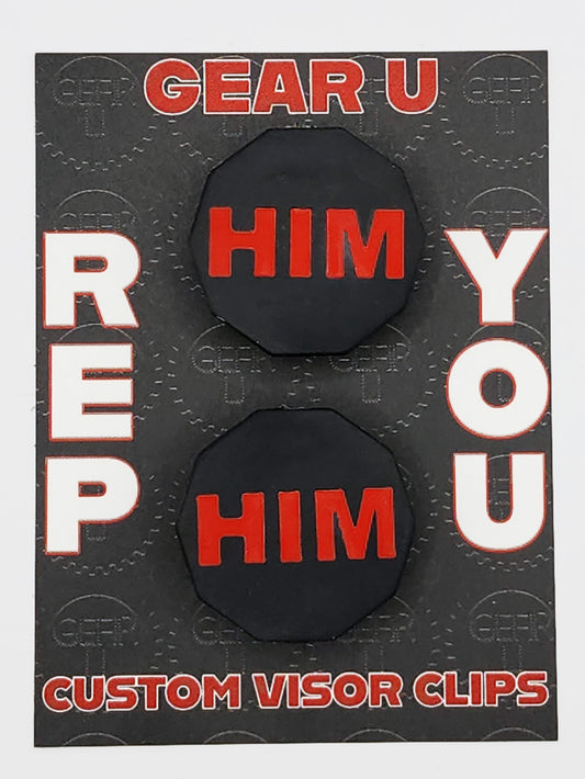 "HIM" visor clips (Pair)
