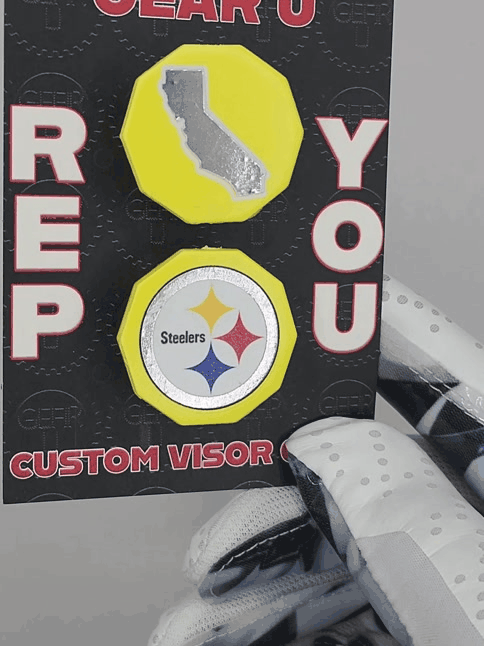 Chrome and Chrome Gold Custom Visor Clips