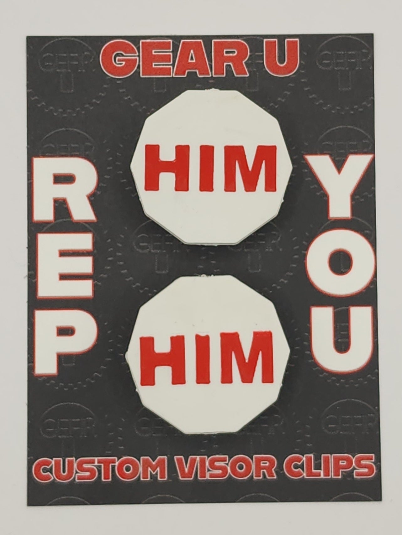 "HIM" visor clips (Pair)
