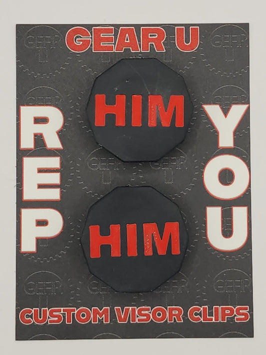 "HIM" visor clips (Pair)