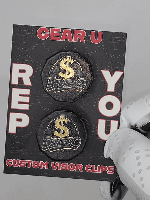 Chrome and Chrome Gold Custom Visor Clips